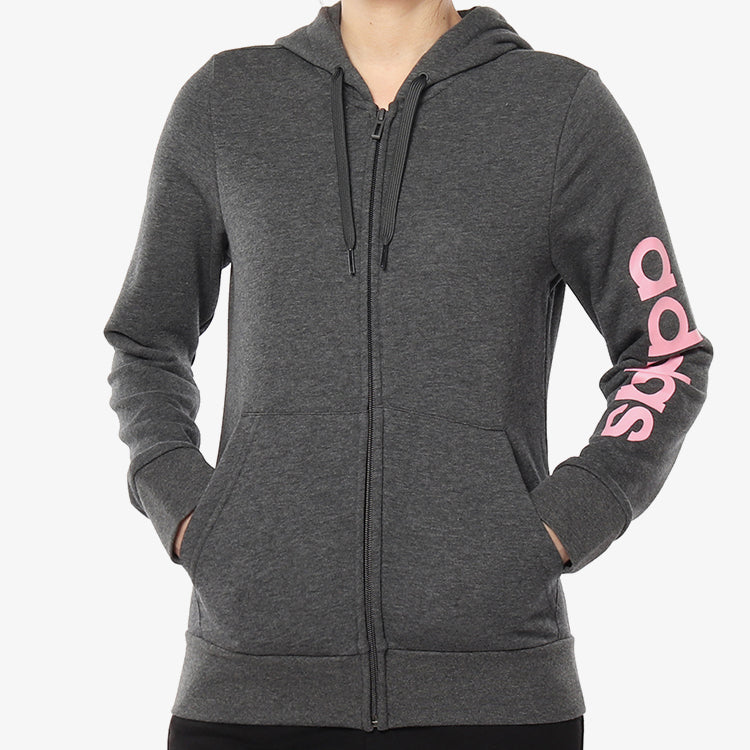 (WMNS) adidas Logo Printing Sports Jacket Gray DU0649