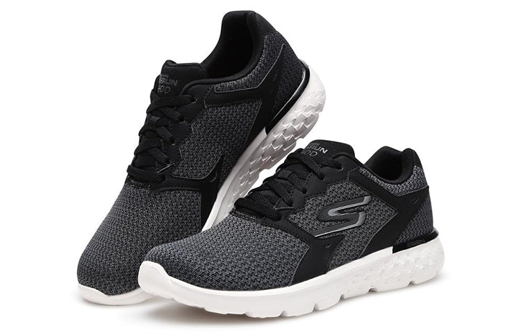 (WMNS) Skechers Go Run 400 Low-Top Black/White 15293-BKW