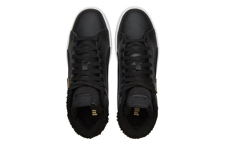 PUMA 1948 Mid Lfur Mid-Top Fleece Lined Casual Skate Shoes Unisex Black 364977-01