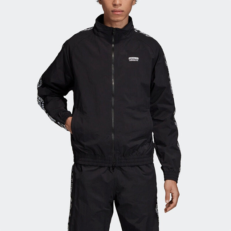 adidas originals Stand-up Collar Causual Sports Jacket Coat Male Black FL1763