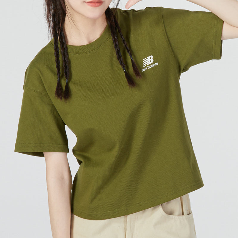 (WMNS) New Balance Tee 'Olive Green' AWT22317-GEH