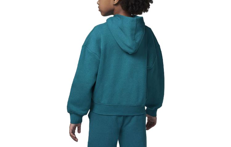 (GS) Air Jordan Icon Play Pullover Hoodie 'Teal' 35C695-U9C