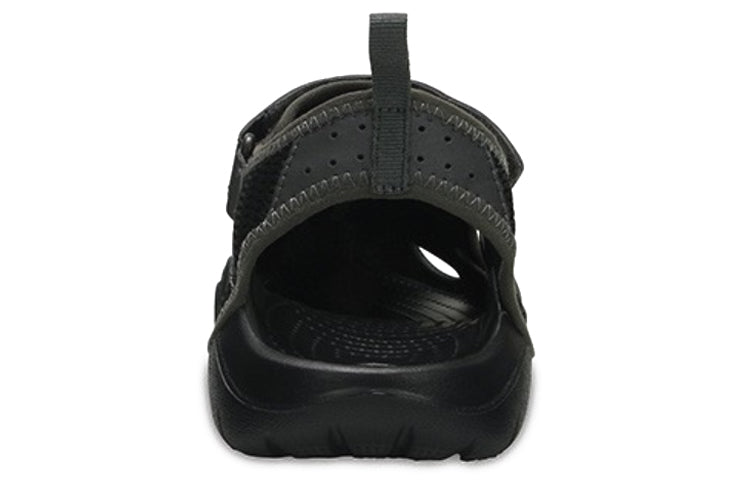 Crocs Swiftwater Sandals 'Black Light Grey' 203967-02S
