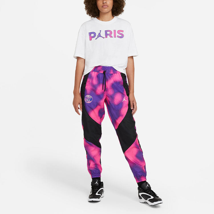 (WMNS) Air Jordan Paris Saint-Germain Printing Short Sleeve White CZ7506-100
