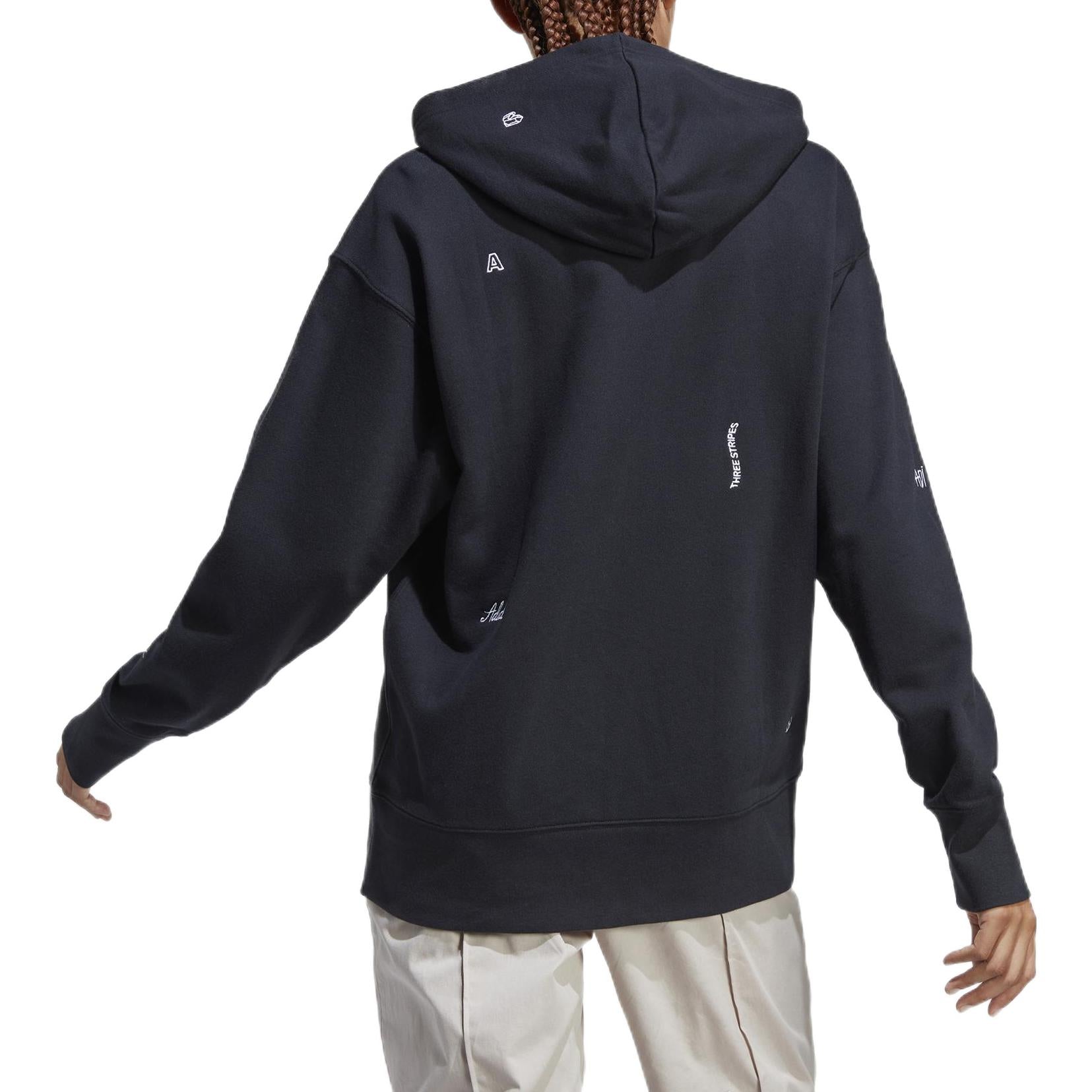 (WMNS) adidas Relaxed Hoodie With Healing Crystals-Inspired Graphics 'Black' IC0803