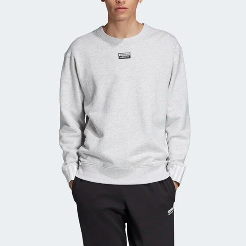 adidas originals Logo Round Neck Pullover Gray ED7229