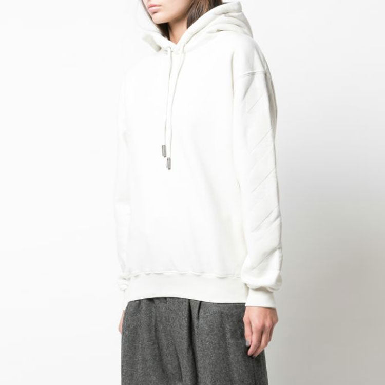 (WMNS) Off-White Hooded Cotton Sweater White OWBB032E19F300960101