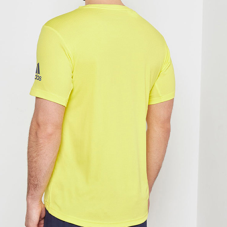 adidas Training Sports Round Neck Short Sleeve Yellow CZ5425