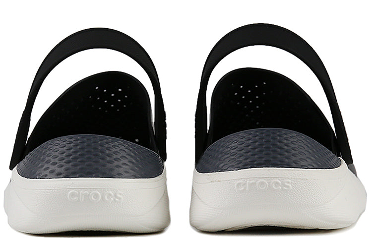 Crocs LiteRide LOGO Crocs Hollow Out Unisex Black Sandals 'Black White' 205893-066