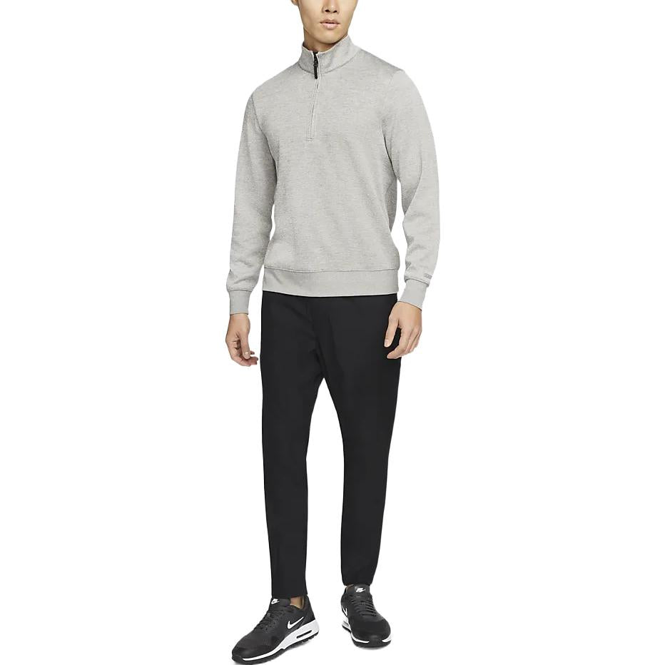Nike Solid Color Half Zipper Stand Collar Long Sleeves Hoodie Men's Light Grey DH0987-003