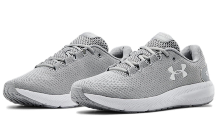 (WMNS) Under Armour Charged Pursuit 2 Sports Shoes Gray/White 3022604-101