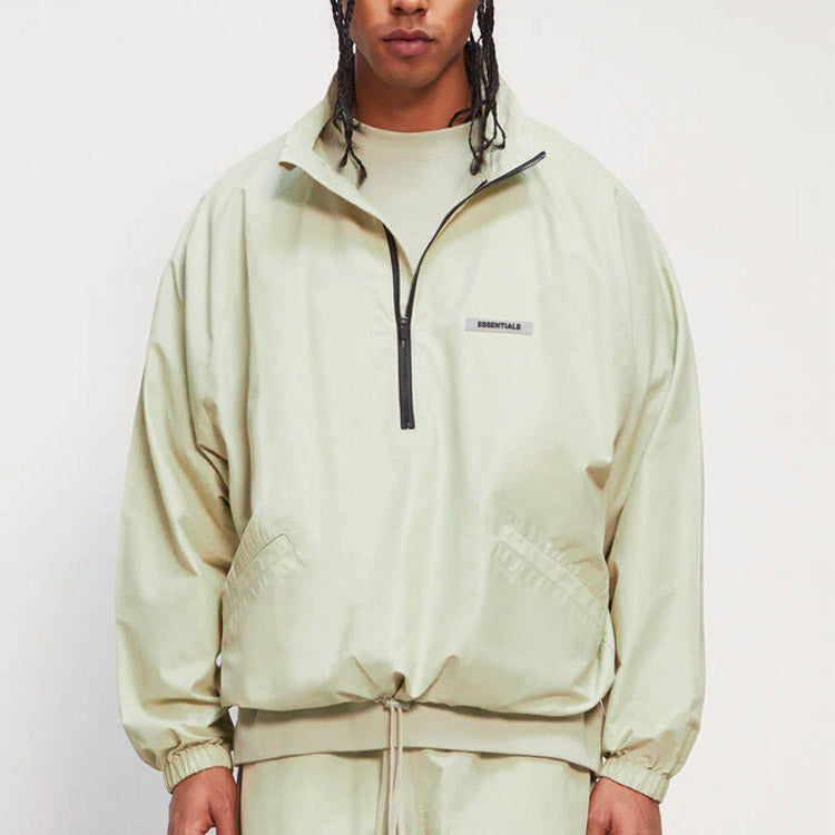 Fear of God Essentials FW20 Half Zip Track Jacket 'Sage' 0202250500025012