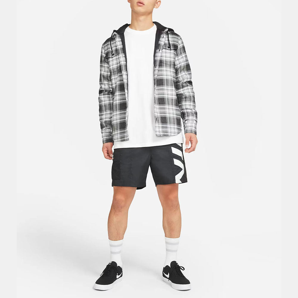 Nike SB Skateboard flannel Skateboard Plaid Jacket Black CK5318-010