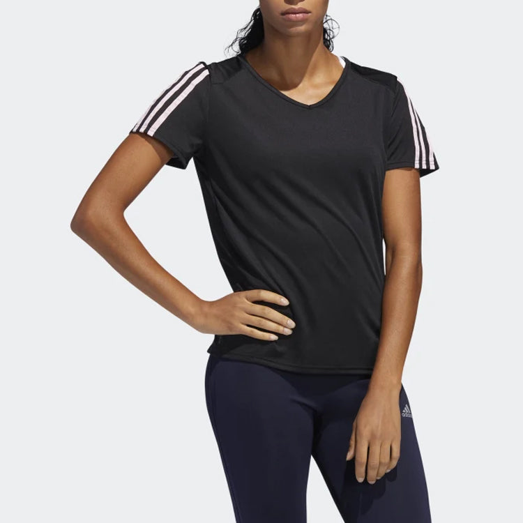 (WMNS) adidas Running Sports Short Sleeve Black DX2021