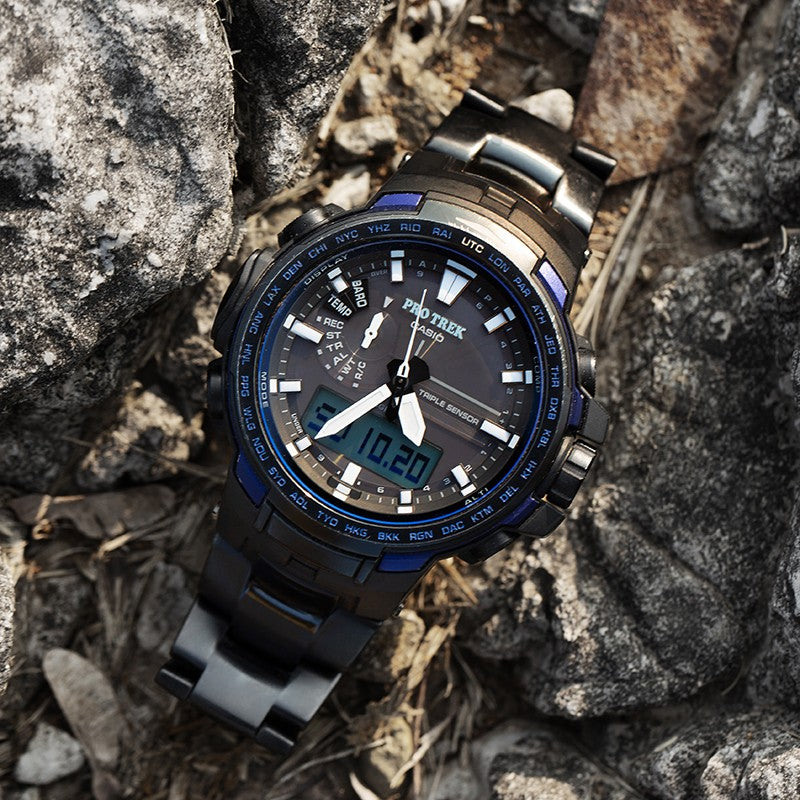 Casio Analog-Digital Watch 'Black Navy Blue' PRW-6100YT-1BPR