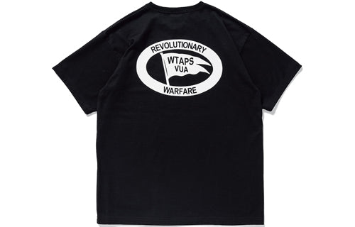 WTAPS Warfare Design SS 04 Tee COPO Round collar Short-sleeve Tee Unisex Black 191ATDT-CSM12