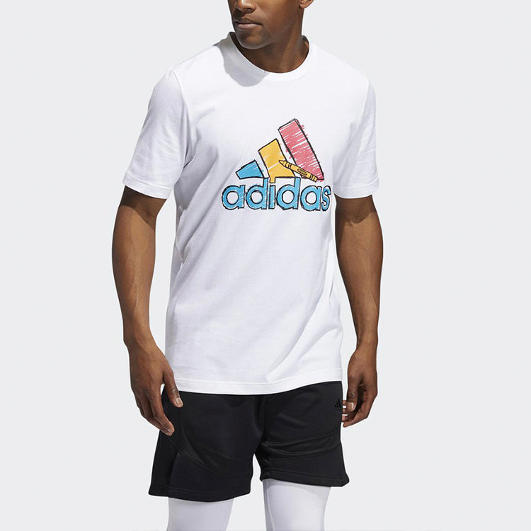 adidas Donovan Crayola Basketball Sports Short Sleeve White GN7911