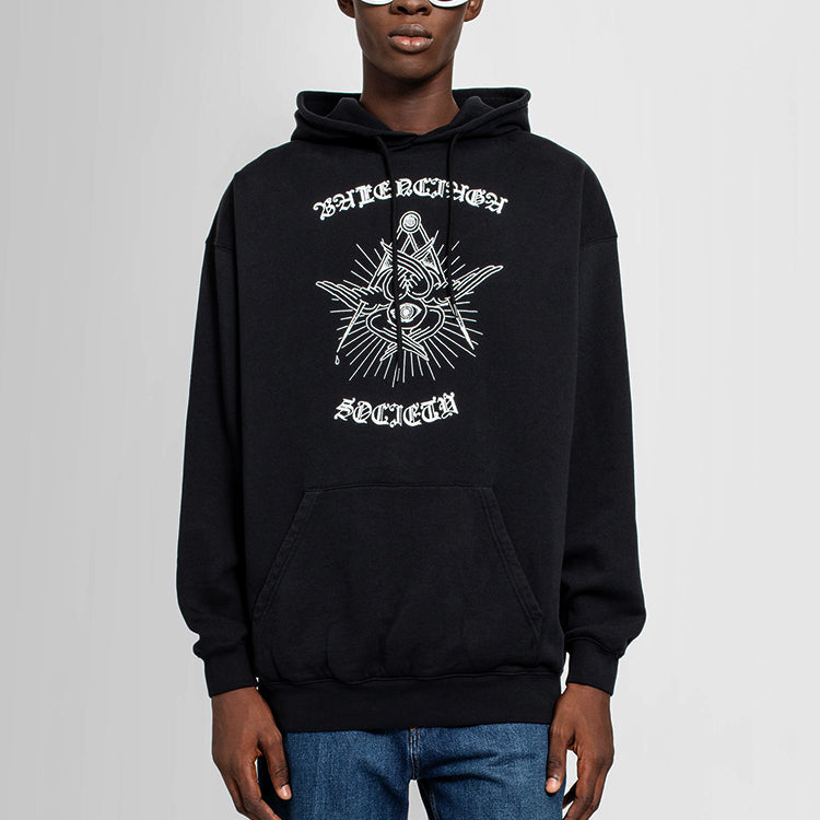 Men's Balenciaga Printing Pullover Black 570811TJVE91000