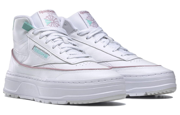 (WMNS) Reebok Club C Geo Mid 'White Lilac Teal' GZ4938