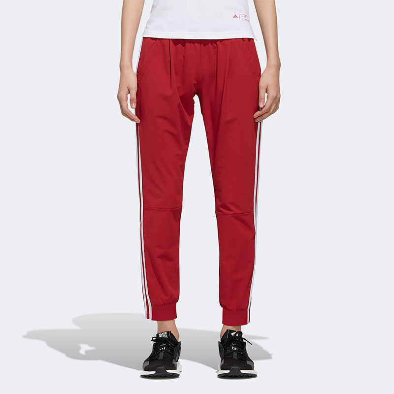 (WMNS) adidas Knit Sweatpants Asia Sizing 'Red' EH3847