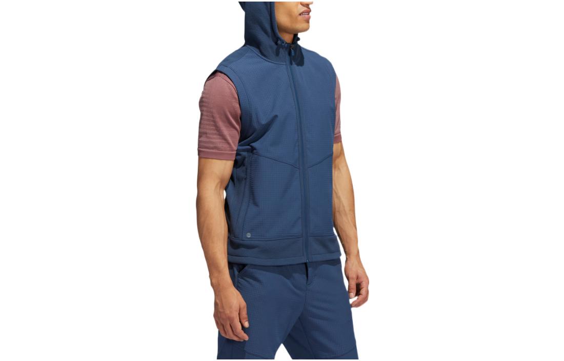 adidas Statement Full-Zip Hooded Vest 'Blue' HF6565