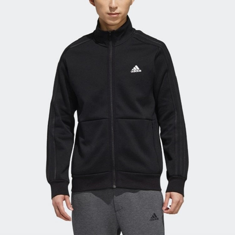 adidas AI TT DK Casual Sports Zipper Stand Collar Jacket Black EH3808