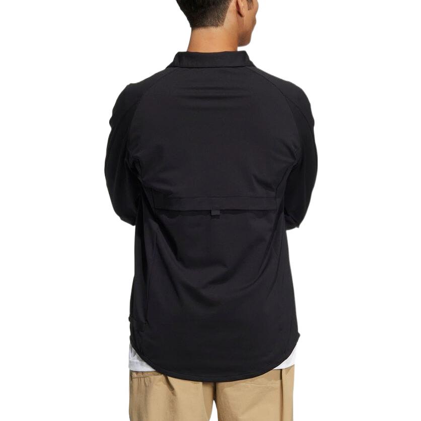 adidas Solid Color Breathable Long Sleeves Shirt Black H64639
