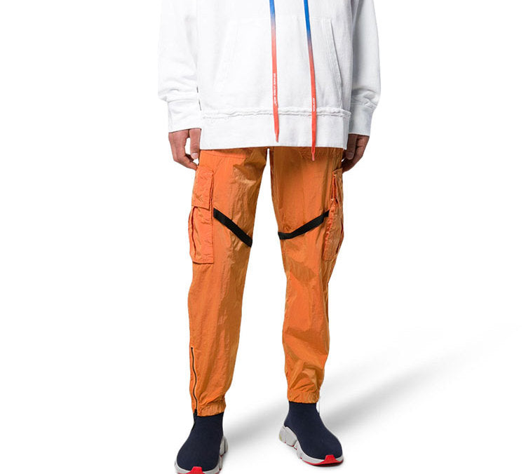 Off-White Nylon Street Style Plain Logo Cargo Pants OMCF004F19F010201901