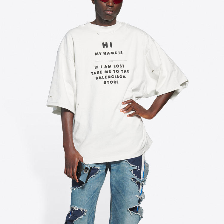 Balenciaga FW21 HI MY NAME IS WIDE FIT Tee 661715TKVF19081