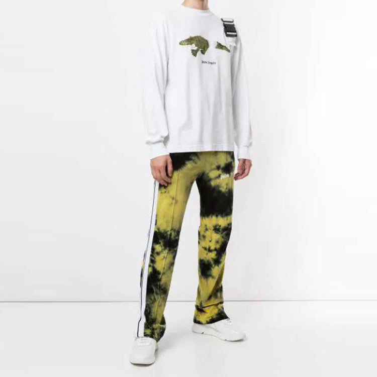 Men's PALM ANGELS Printing Long Sleeves White PMAB016E20JER0020155