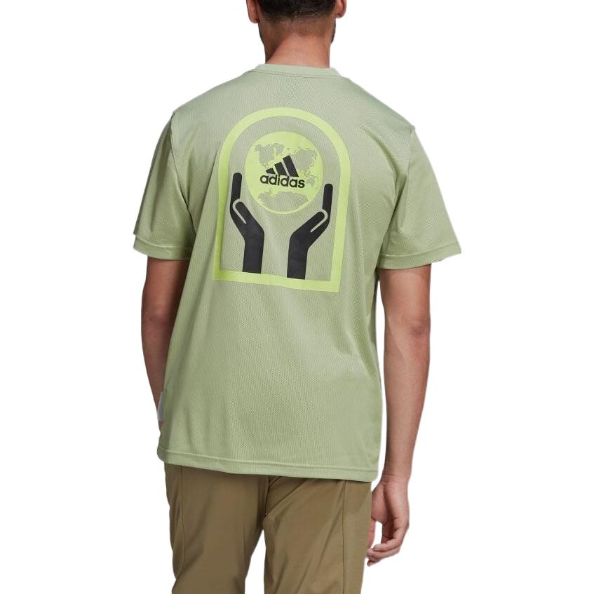 Men's adidas Logo Short Sleeve Green H61145