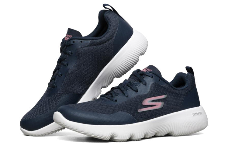 (WMNS) Skechers Go Run Focus Sports Shoes Blue/White/Pink 15165-NVPK