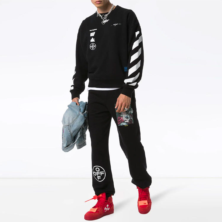 Off-White C/O Virgil Abloh Men'S Black Diag Mariana De Silva Over Sweatshirt OMBA035E19E300051088