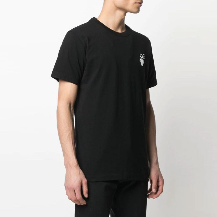 Off-White SS21 Logo Printing Short Sleeve Ordinary Version Black OMAA027S21JER0051001