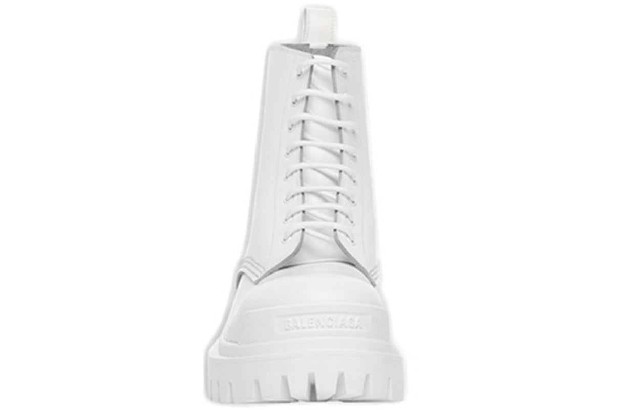 (WMNS) Balenciaga Strike Lace-Up Boot 'White' 590974WA9679011