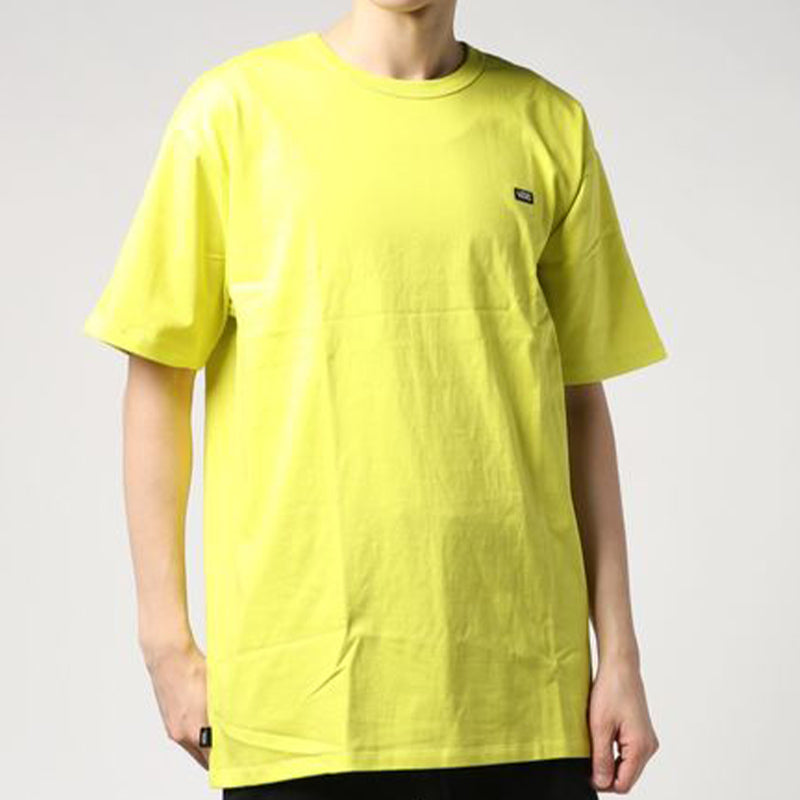 Vans Off The Wall Tee Minimalistic Small Logo Short Sleeve Couple Style Yellow Green Lime VN0A49R7RHT