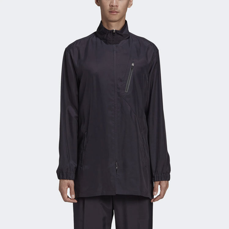 Men's Y-3 Stand Collar Zipper Casual Jacket Black GK4373
