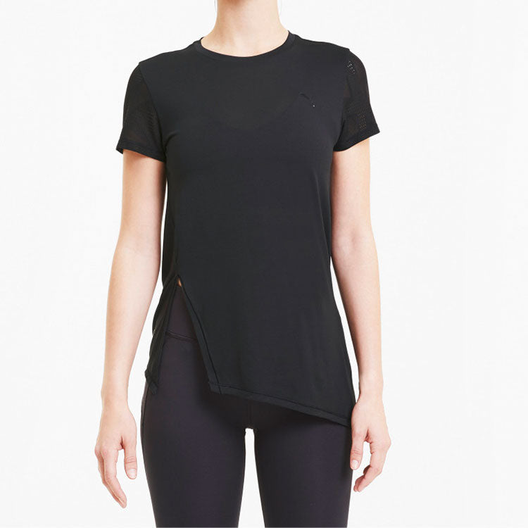(WMNS) PUMA Studio Lace Training T-Shirt 'Black' 519509-02