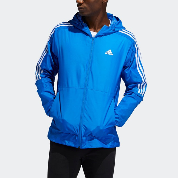 Men's adidas Casual Sports Hooded Jacket Blue FT2834