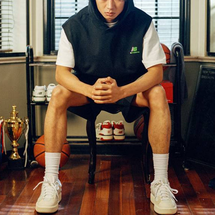 New Balance x Nice Rice Logo Vest Asia Sizing 'Black Green' AMT22382-BK