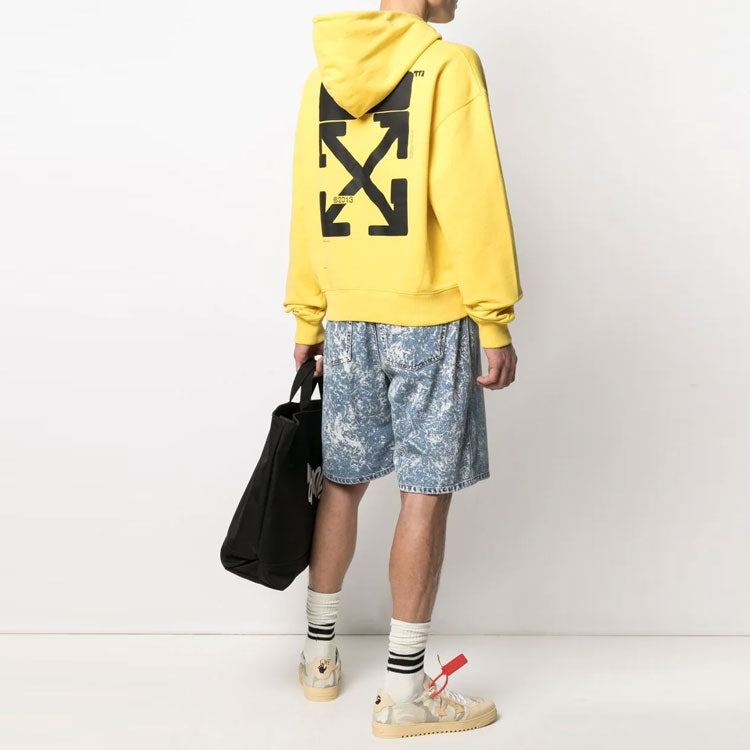 Off-White Arrows Casual Pattern Loose Fit Yellow OMBB037S21FLE0041910