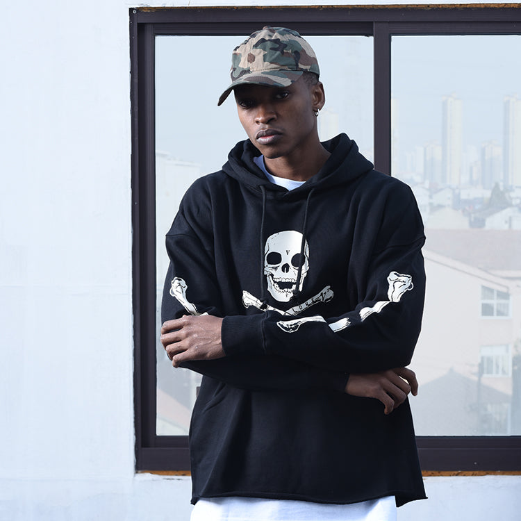 VLONE SKELETON- Skeleton Printing Back Large Logo Black HD-6