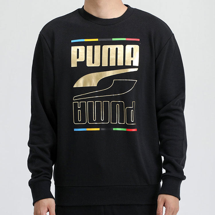PUMA Printing Round Neck Casual Sports Black 585267-01
