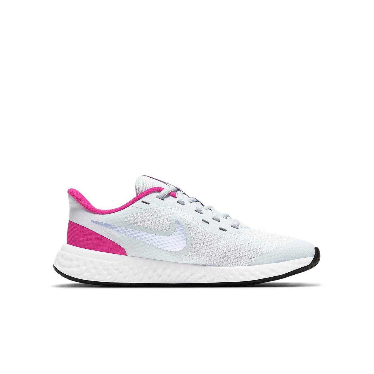 (GS) Nike Revolution 5 'Football Grey Fireberry' BQ5671-018