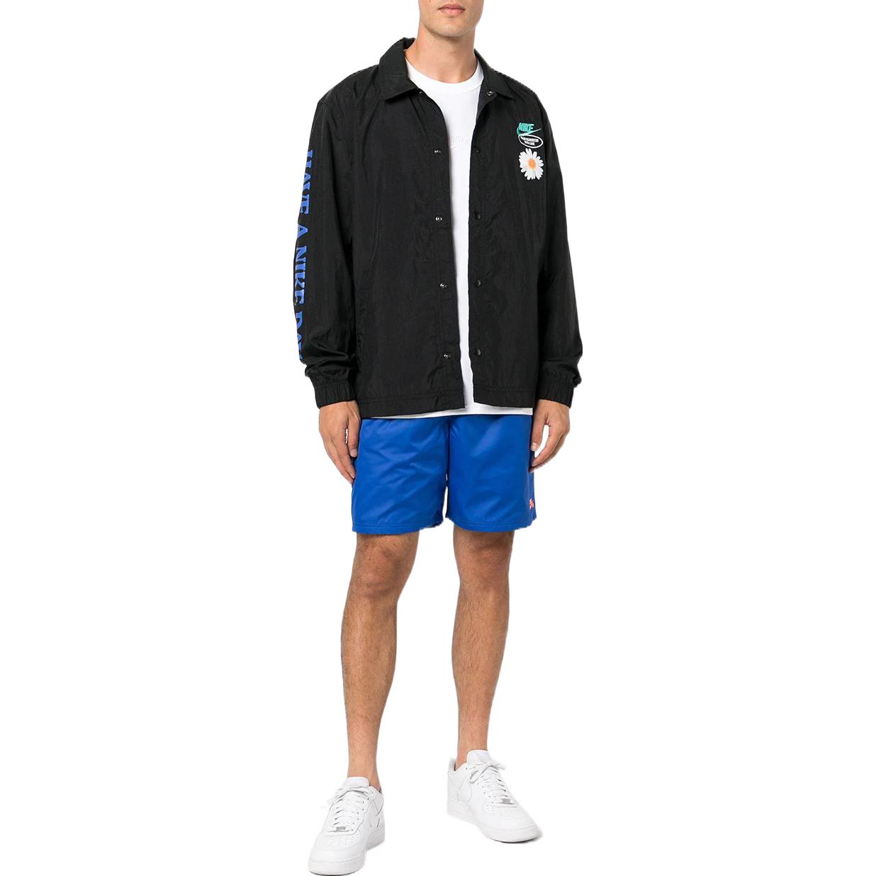 Nike Sportswear Unlined Coaches Jacket 'Black Blue' DM5055-010