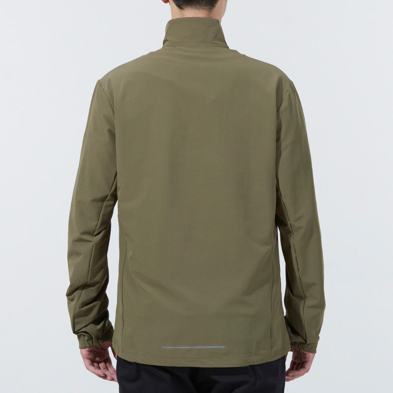 Men's adidas Logo Printing Sports Stand Collar Jacket Olive H13234