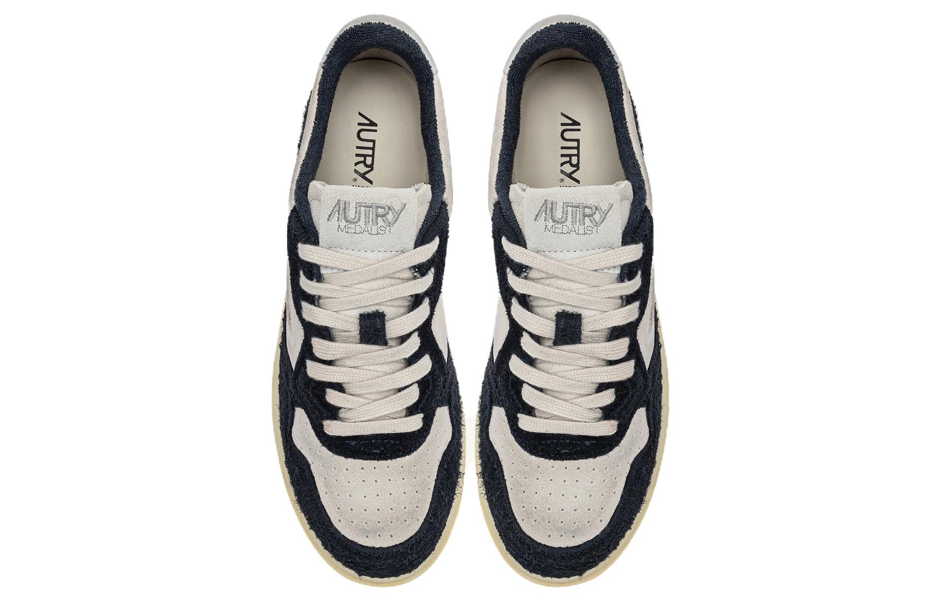 AUTRY Two Tone Medalist Low Goatskin 'Black White' AULM-SH03