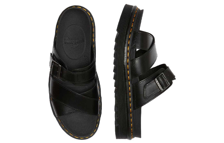 Dr.Martens RYKER Leather Slide Buckle Sandals 'Black' 24515001