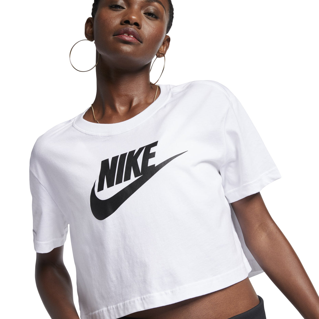 (WMNS) Nike Sportswear Essential Short Casual Crew Neck Short Sleeve T-Shirt White BV6176-100