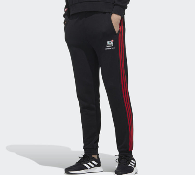 adidas neo M Vlday Tp Side Stripe Sports Pants Black FU0220